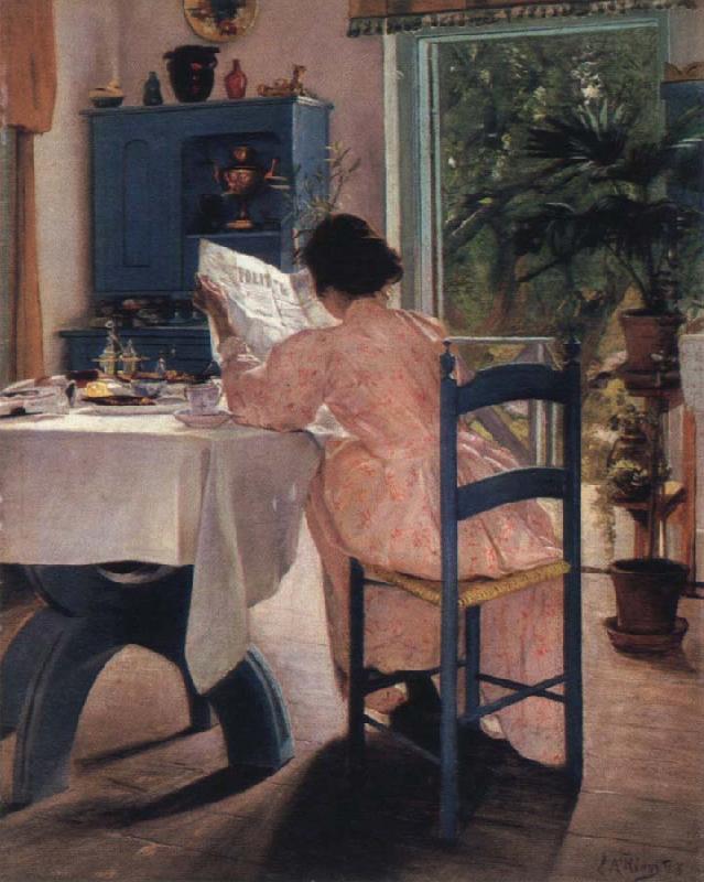 Laurits Andersen Ring at breakfast oil painting picture